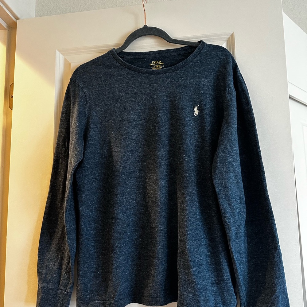 Polo by Ralph Lauren Men's Long-Sleeve Crewneck Tee - Dark Navy Heather